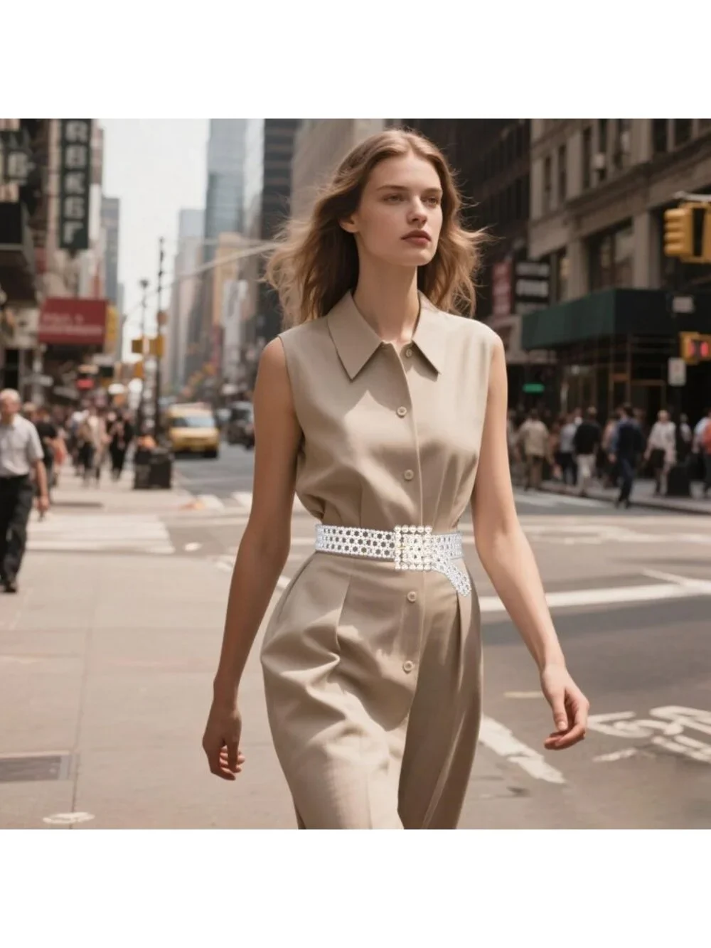Elegant Pearl Chain Belt for Women | Elastic Waist for Dress, Jeans & Bridal